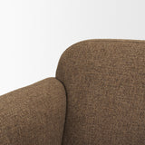 Saga Textured Brown Plush Fabric Upholstered Chair from Mercana - Luna Furniture
