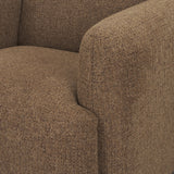 Saga Textured Brown Plush Fabric Upholstered Chair from Mercana - Luna Furniture