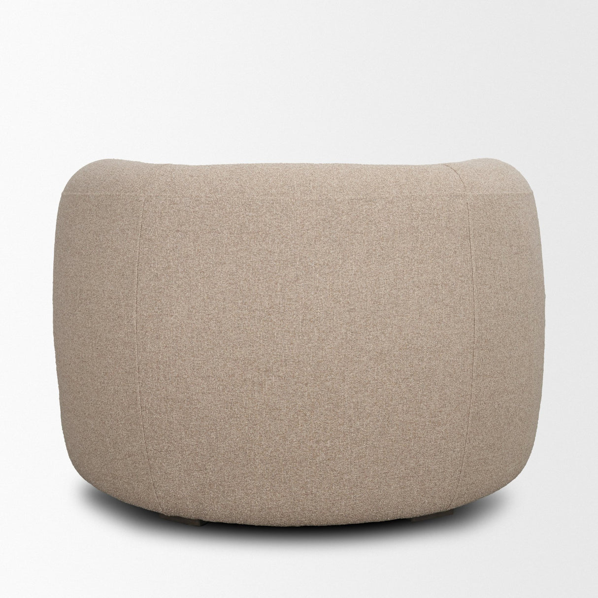 Kornelia Textured Mushroom Fabric Barrel Accent Chair from Mercana - Luna Furniture