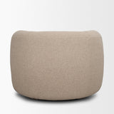 Kornelia Textured Mushroom Fabric Barrel Accent Chair from Mercana - Luna Furniture