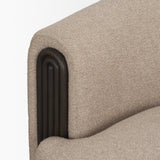 Kornelia Textured Mushroom Fabric Barrel Accent Chair from Mercana - Luna Furniture