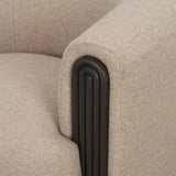 Kornelia Textured Mushroom Fabric Barrel Accent Chair from Mercana - Luna Furniture