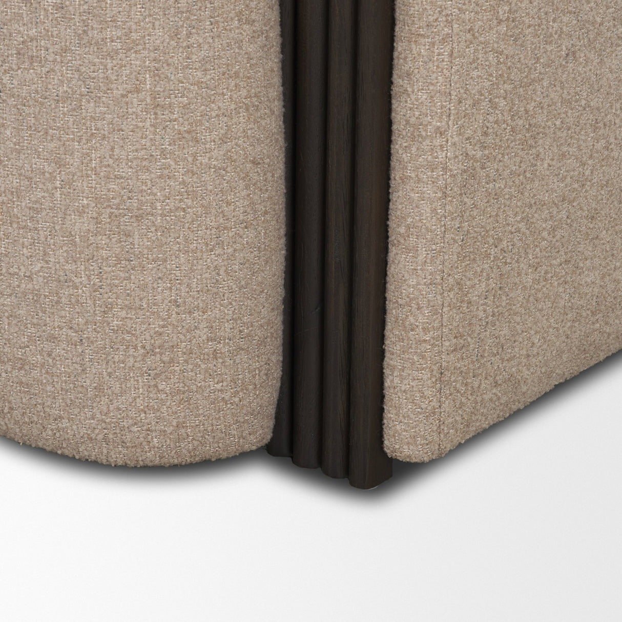 Kornelia Textured Mushroom Fabric Barrel Accent Chair from Mercana - Luna Furniture
