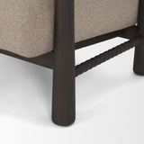 Willmar Textured Mushroom Gray Fabric Espresso Brown Wood Accent Lounge Chair from Mercana - Luna Furniture