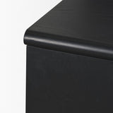 Rowan Black Oak Wood Closed 4 Door Sideboard from Mercana - Luna Furniture