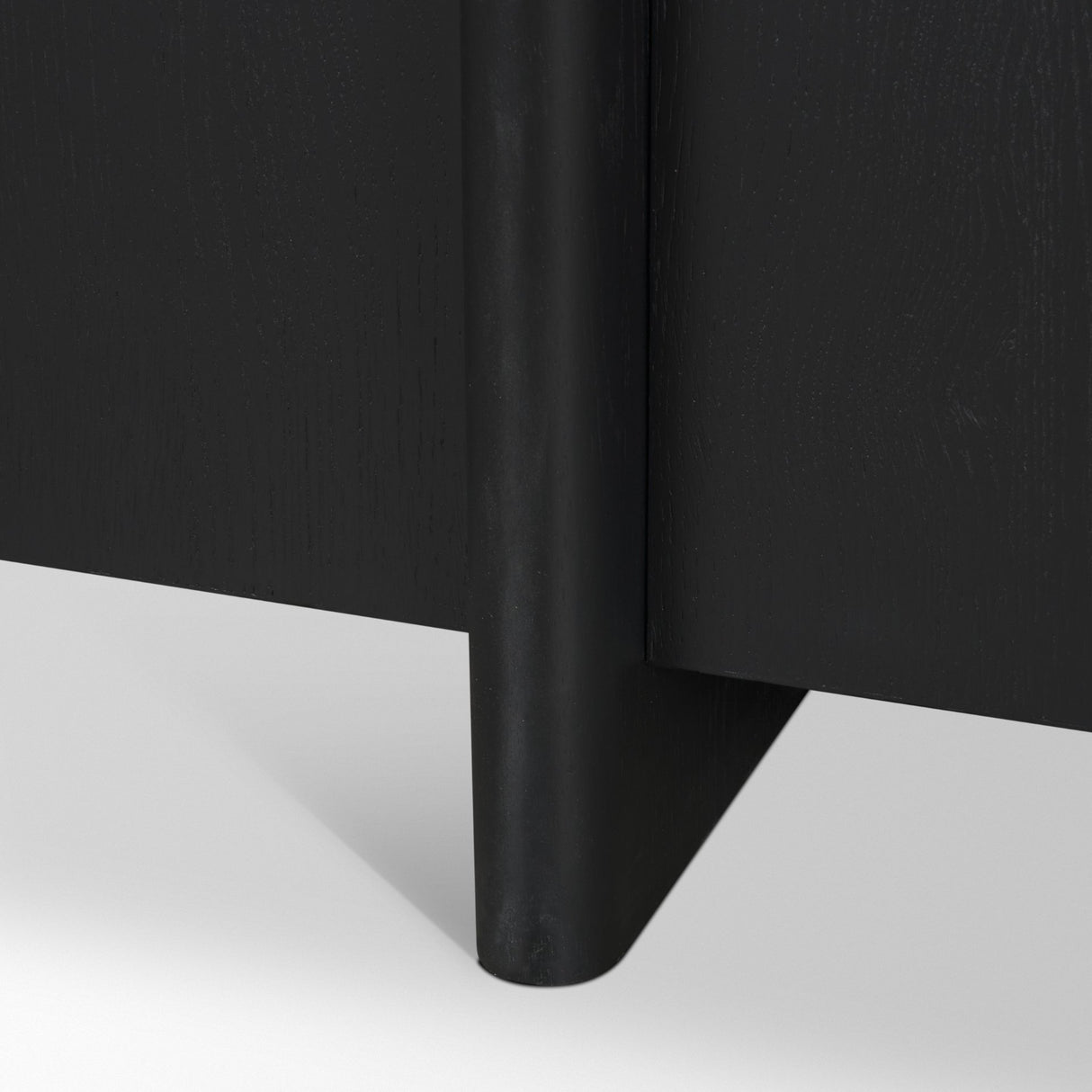 Rowan Black Oak Wood Closed 4 Door Sideboard from Mercana - Luna Furniture