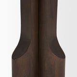 Cayson Dark Brown Sculptural Round Accent Table from Mercana - Luna Furniture