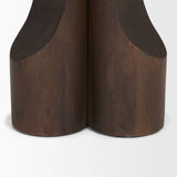 Cayson Dark Brown Sculptural Round Accent Table from Mercana - Luna Furniture