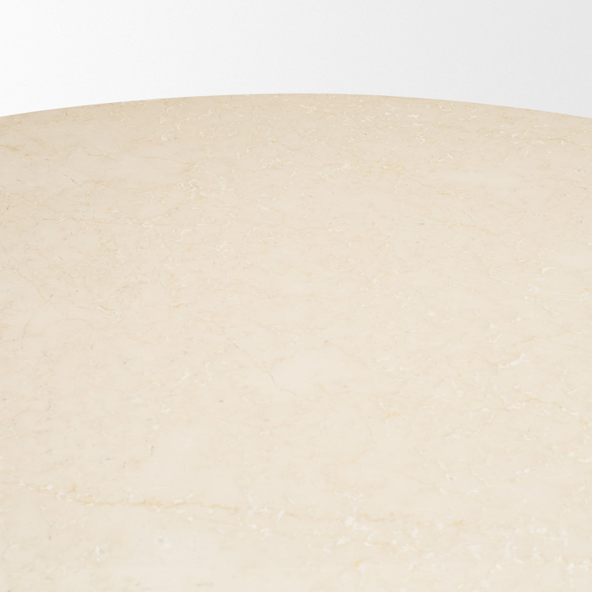 Marbrello 60" Botticino Marble Top Light Brown Fluted Wood Round Dining Table from Mercana - Luna Furniture
