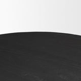 Atlas 42" Black Wood Stacked Pedestal Base Round Dining Table from Mercana - Luna Furniture