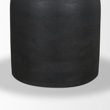 Atlas 42" Black Wood Stacked Pedestal Base Round Dining Table from Mercana - Luna Furniture