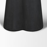 Marilyn 48" Black Forest Marble Black Wood Pedestal Round Dining Table from Mercana - Luna Furniture