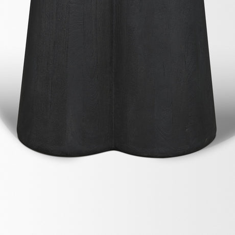 Marilyn 48" Black Forest Marble Black Wood Pedestal Round Dining Table from Mercana - Luna Furniture