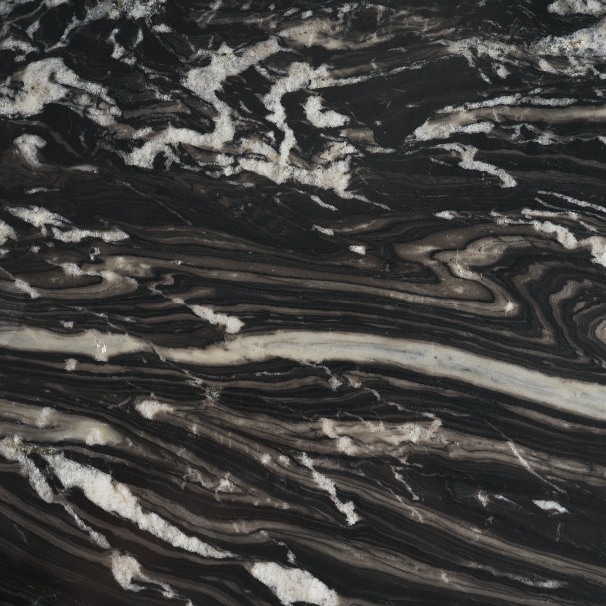 Marilyn 48" Black Forest Marble Black Wood Pedestal Round Dining Table from Mercana - Luna Furniture