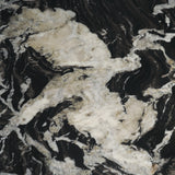 Marilyn 48" Black Forest Marble Black Wood Pedestal Round Dining Table from Mercana - Luna Furniture