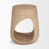 Cove Light Brown Sculptural Open Side Table from Mercana - Luna Furniture