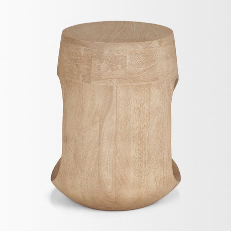 Cove Light Brown Sculptural Open Side Table from Mercana - Luna Furniture