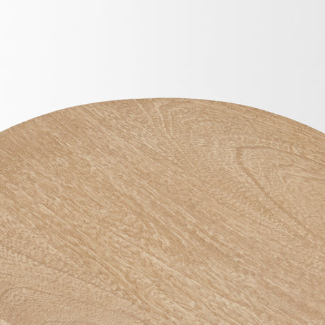 Cove Light Brown Sculptural Open Side Table from Mercana - Luna Furniture
