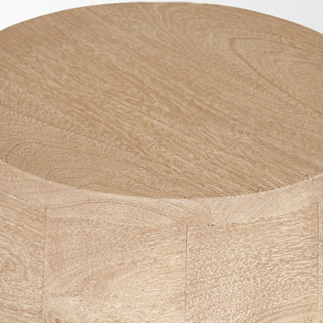 Cove Light Brown Sculptural Open Side Table from Mercana - Luna Furniture