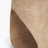 Cove Light Brown Sculptural Open Side Table from Mercana - Luna Furniture