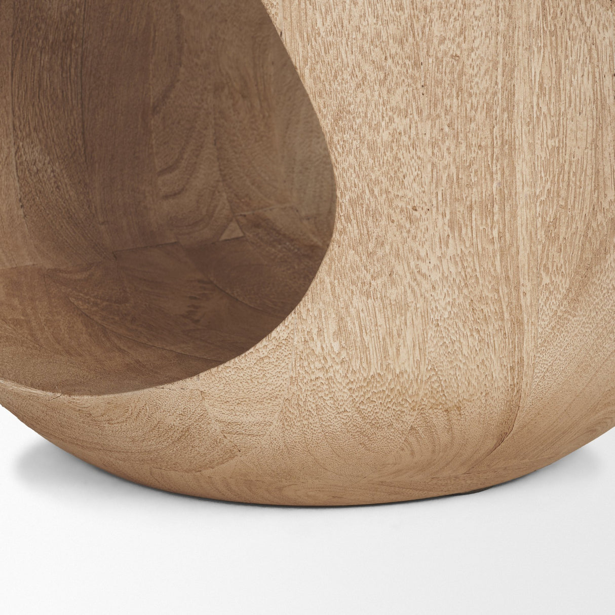 Cove Light Brown Sculptural Open Side Table from Mercana - Luna Furniture