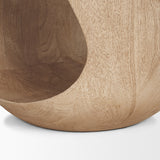Cove Light Brown Sculptural Open Side Table from Mercana - Luna Furniture