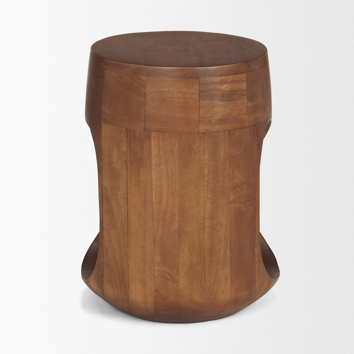 Cove Mid-Brown Sculptural Open Side Table from Mercana - Luna Furniture