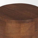 Cove Mid-Brown Sculptural Open Side Table from Mercana - Luna Furniture