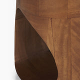 Cove Mid-Brown Sculptural Open Side Table from Mercana - Luna Furniture