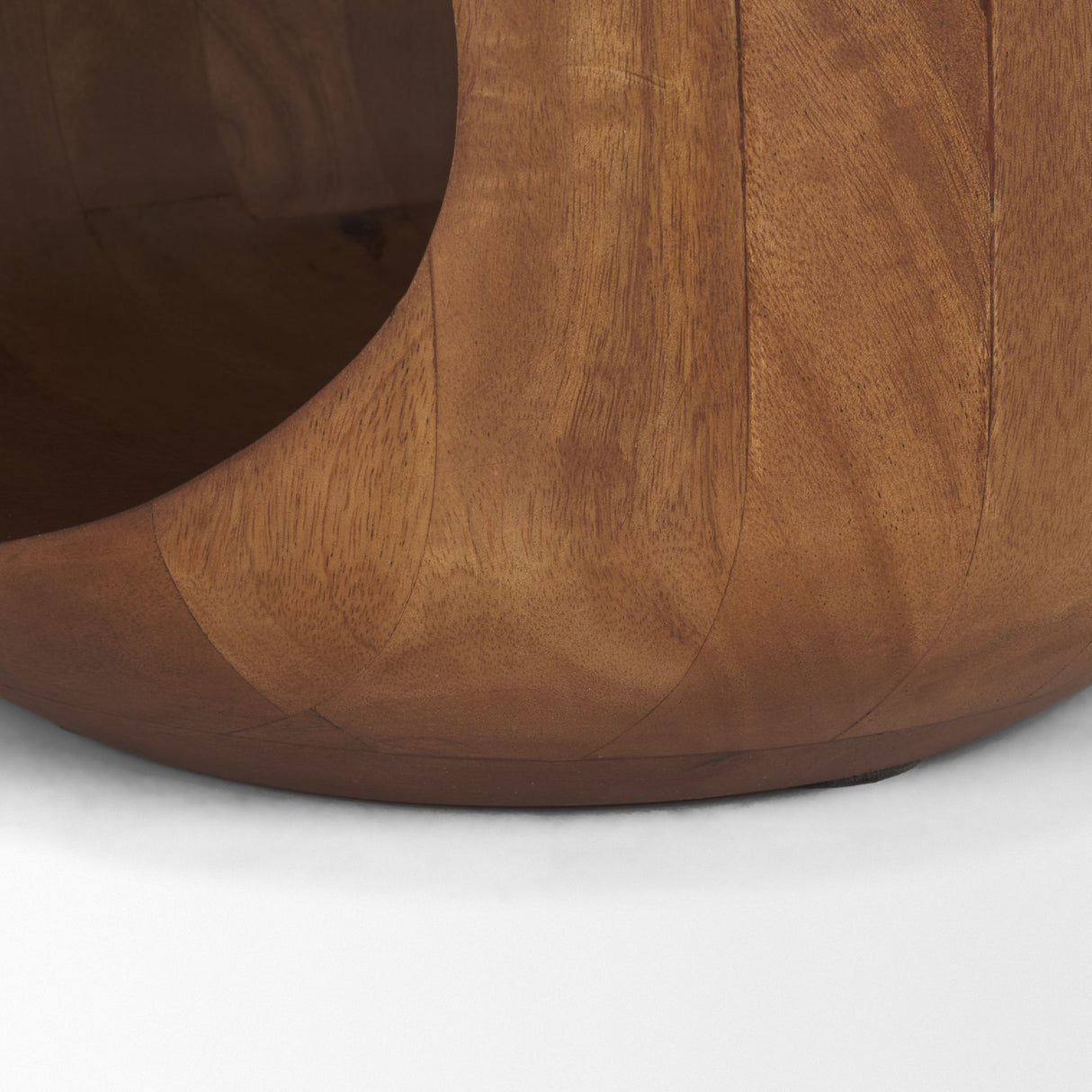 Cove Mid-Brown Sculptural Open Side Table from Mercana - Luna Furniture