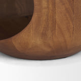 Cove Mid-Brown Sculptural Open Side Table from Mercana - Luna Furniture