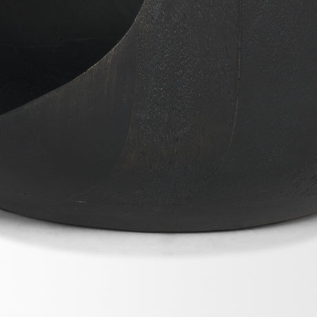 Cove Dark Brown Sculptural Open Side Table from Mercana - Luna Furniture