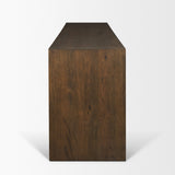 Belford 94" Dark Brown Oak Wood Media Console from Mercana - Luna Furniture