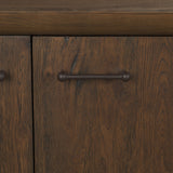 Belford 94" Dark Brown Oak Wood Media Console from Mercana - Luna Furniture