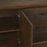 Belford 94" Dark Brown Oak Wood Media Console from Mercana - Luna Furniture
