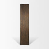 Belford 2-Door Open Dark Brown Oak Wood Shelving Unit from Mercana - Luna Furniture