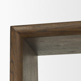 Belford 2-Door Open Dark Brown Oak Wood Shelving Unit from Mercana - Luna Furniture