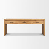 Belford 72" Light Brown Oak Wood Console Table from Mercana - Luna Furniture