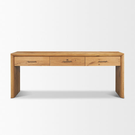 Belford 72" Light Brown Oak Wood Console Table from Mercana - Luna Furniture