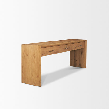 Belford 72" Light Brown Oak Wood Console Table from Mercana - Luna Furniture
