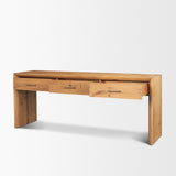 Belford 72" Light Brown Oak Wood Console Table from Mercana - Luna Furniture