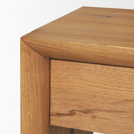 Belford 72" Light Brown Oak Wood Console Table from Mercana - Luna Furniture