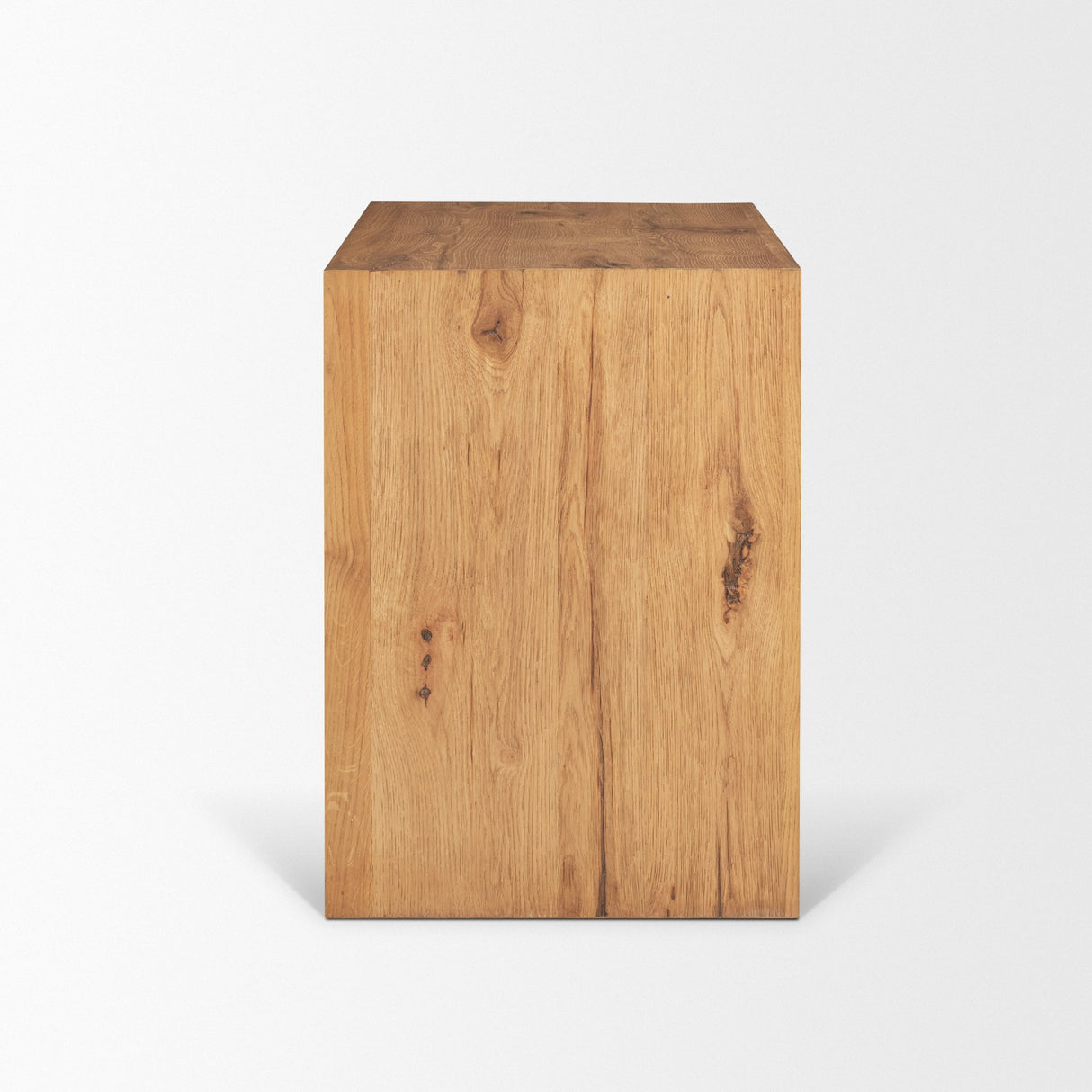 Belford 3-Drawer Light Brown Oak Wood Closed Nightstand from Mercana - Luna Furniture