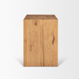 Belford 3-Drawer Light Brown Oak Wood Closed Nightstand from Mercana - Luna Furniture