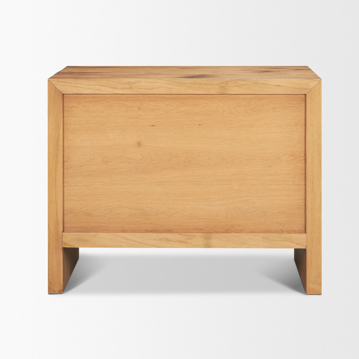 Belford 3-Drawer Light Brown Oak Wood Closed Nightstand from Mercana - Luna Furniture