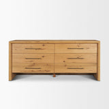 Belford 6-Drawer Light Brown Oak Wood Dresser from Mercana - Luna Furniture