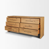 Belford 6-Drawer Light Brown Oak Wood Dresser from Mercana - Luna Furniture