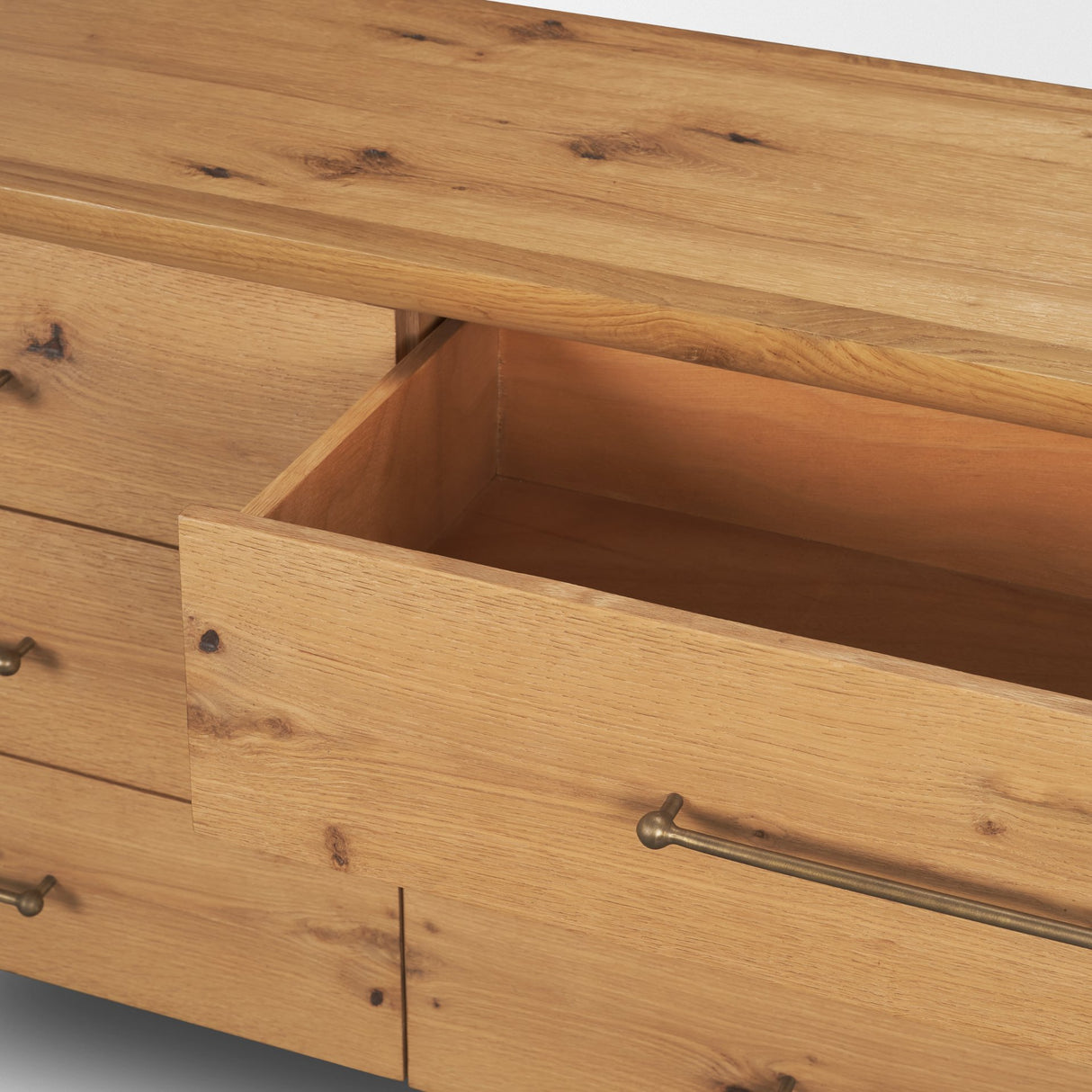 Belford 6-Drawer Light Brown Oak Wood Dresser from Mercana - Luna Furniture