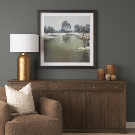 Winter Sky by Mercana Studio Hand Embelished Framed Artwork Matted under Glass from Mercana - Luna Furniture