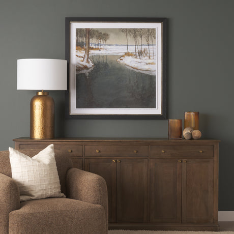 Winter Shadow by Mercana Studio Hand Embelished Framed Artwork Matted under Glass from Mercana - Luna Furniture